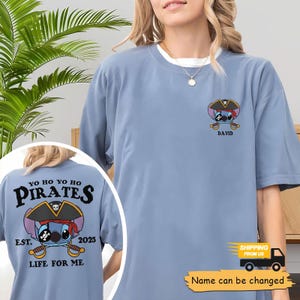 Comfort Colors 2-Side Disney Pirates Shirt, Yo Ho Yo Ho A Pirate&#39;s Life For Me Shirt, Custom Stitch Pirates Shirt, Disney Cruise Shirt