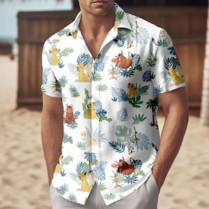 lion king dress shirt Our Universe Disney The Lion King Silhouette Woven Button-Up