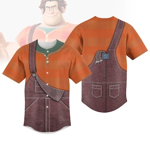 Ralph Costume Baseball Jersey, Wreck-It Ralph Costume, Disneyland Shirt, Ralph Funny Jersey Kids Gift, Disney Costume Jersey Kids