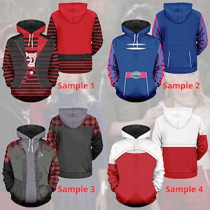 Disney Zombies 4 Costume Hoodie, Zed Addison Victor Daywalker Nova Cosplay 3D Hoodie, Matching Cosplay Disney Zombies 4 Gift