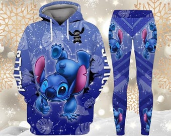 Christmas Stitch Hoodie Shirt, Disney Stitch Hoodie Leggings, Ohana Means Family Shirt, Cute Stitch Yoga Pants, Magic Kingdom Shirt
