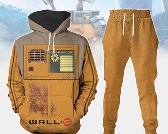 Wall-E Cosplay Hoodie And Joggers, Wall-E Movie Hoodie Shrit, Wall E And Eva Shirt, Disney Shirt For Men, Disneyland Vacation Shirt
