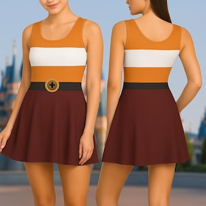 Anxiety Inside Out 2 Skater Dress, Halloween Costume Dress Women, Pixar Character Cosplay Park Outfit, Dress Women Gift