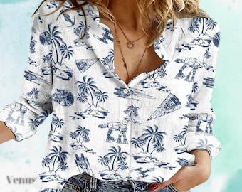 Blusa de Star Wars de Disney, Blusa de Star Wars para mujer, Blusas de Star Wars para mujer, Regalo de Star Wars, Blusas para mujer, Regalo para fans de Star Wars