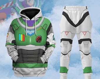 バズ・ライトイヤーのコスチュームコスプレ、バズ・ライトイヤーのコスプレシャツ、ディズニー トイ・ストーリー パーカー ジョガーパンツ、ディズニー コスチューム 大人、ハロウィンシャツ