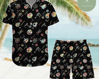 Star Wars Button Shirt, Star Wars Short, Star Wars Hawaiian Shirt, Star Wars Shirt, Star Wars Fan Gift, Beach Shirt, Vacation Shirt
