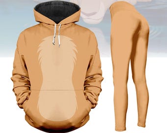 Nala König der Löwen Kostüm Hoodie Leggings, König der Löwen Cosplay Outfit, Süßer Tier Halloween Trainingsanzug, Nala Cosplay Hoodie Geschenk für Frauen
