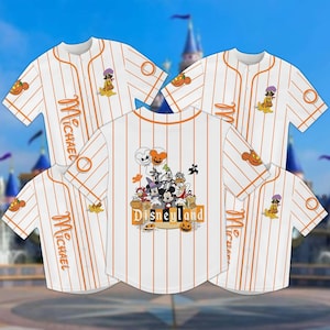 Benutzerdefinierte Disney Pluto Halloween Baseball Jersey, Disney Halloween Shirt, personalisierte Baseball Team Jersey, Geburtstagsgeschenk für Halloween