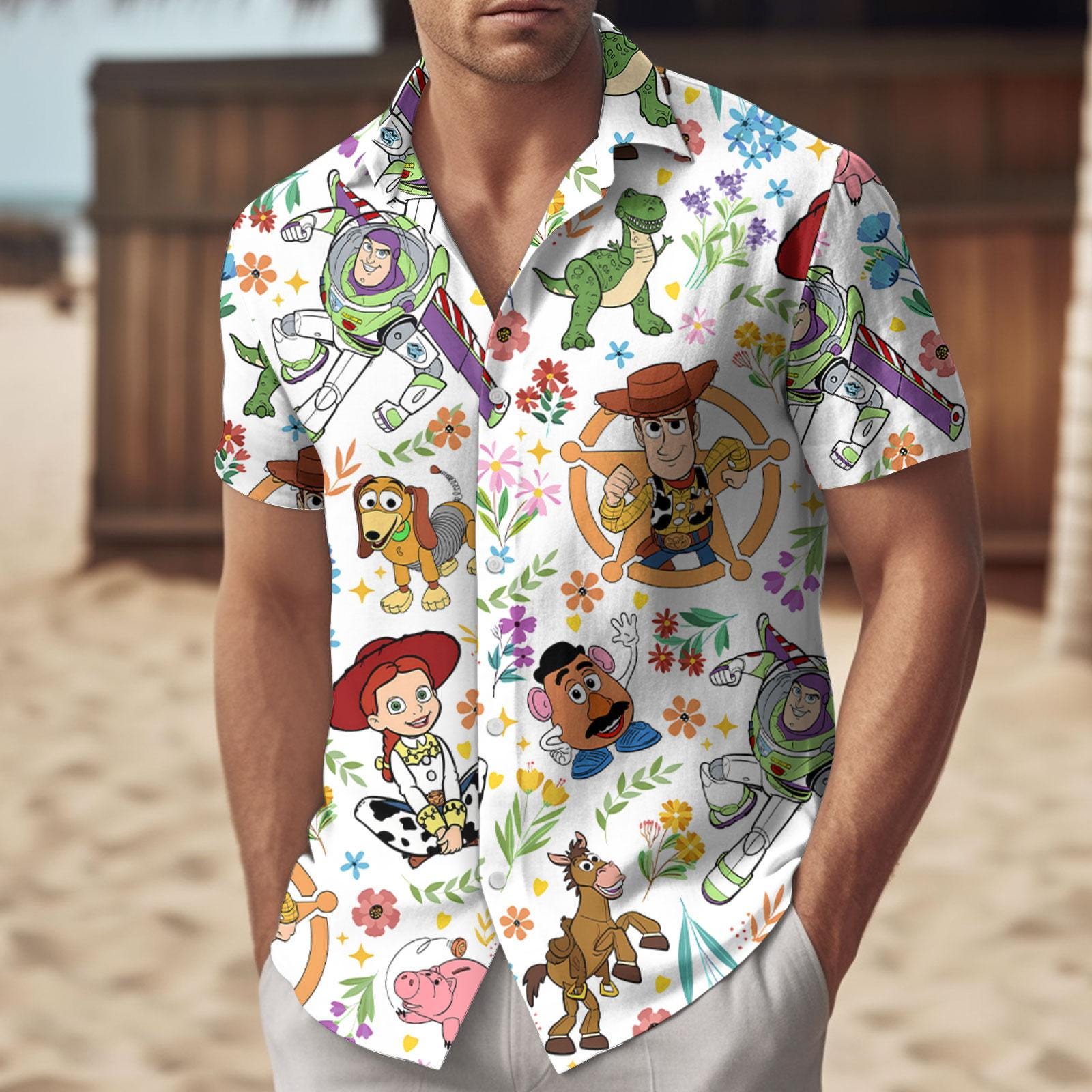 その他 Toy Story Woody Figure Hawaiian Shirt Disney Toy Story Hawaiian Shirt, Woody Buzz Hawaiian Outfit