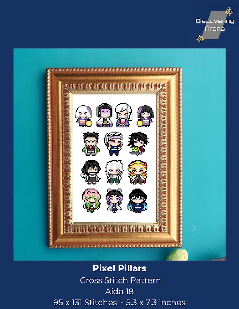 Pixel Pillars Cross Stitch Pattern - Etsy