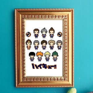 Karasuno Volleyball Club Cross Stitch Pattern