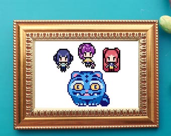 K Hunter Pixel Crew Cross Stitch Pattern