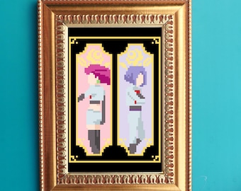 Rocket Duo Cross Stitch Pattern