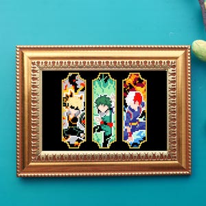 Student Hero Triptych Cross Stitch Pattern