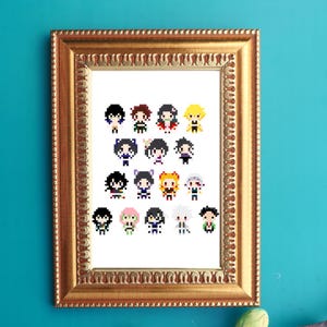 Mini Pixel Slayers Cross Stitch Pattern