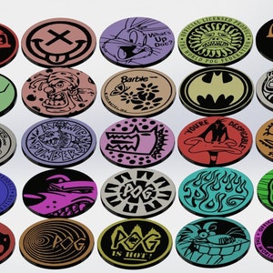 Pog Slammers Collection set stl dxf files Ultra rare