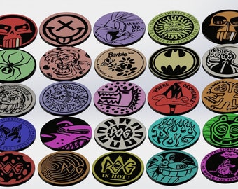 Pogs Slammers Collection set stl dxf files Ultra rare