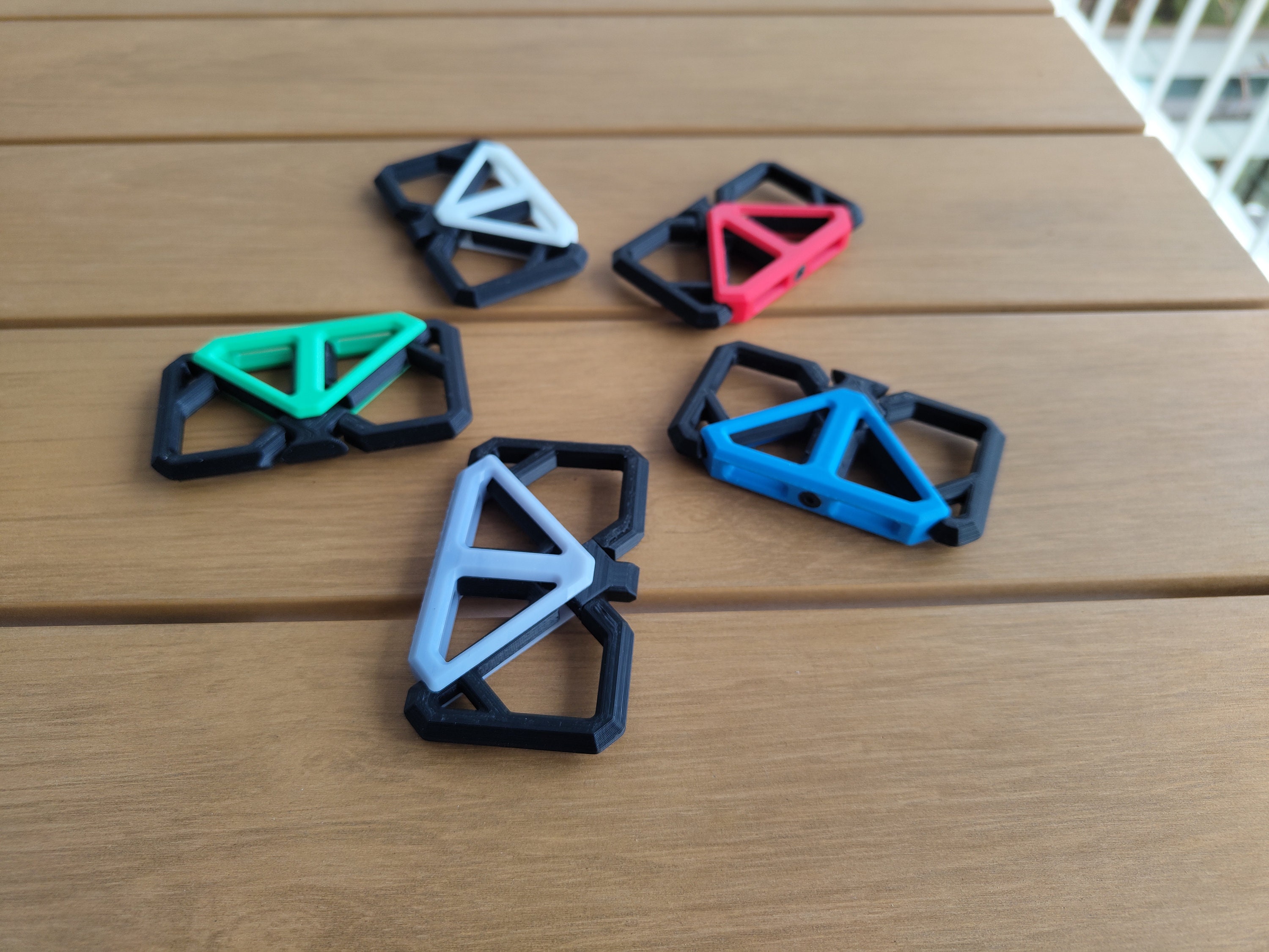 Modular Keychain Techwear Carabiner Keychain, Cyberpunk Modular Geometric Key Clip ...