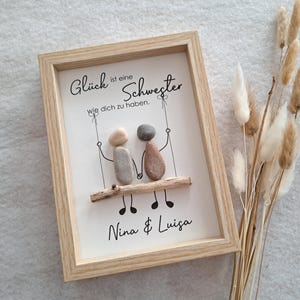 Geschenk Schwester - Steinbild , Geschenk Beste Schwester , personalisiertes Geschenk , individuell , Geschenk Beste Freundin , Geschenk