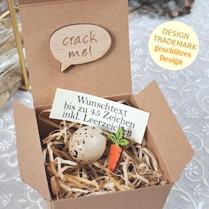 Nachricht im echten Ei - Schwangerschaftsverkündung / Geschenk / Ostern / individuell / Schwangerschaft verkünden / Grußkarte Ostergeschenk