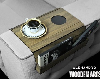 Adjustable sofa side table ,Adjustable sofa arm tray , Couch arm rest table ,sofa end tray ,coffee table ,foldable wood coffee coaster