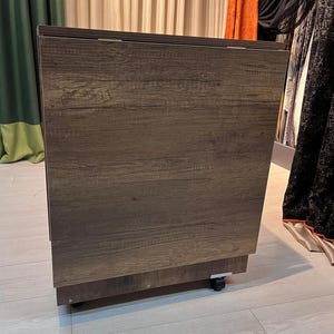 Drop Leaf Table with shelves, Multifunctional Foldable Table, Folding Kitchen Table, Foldable Dining Table, Portable Balcony Table image 7