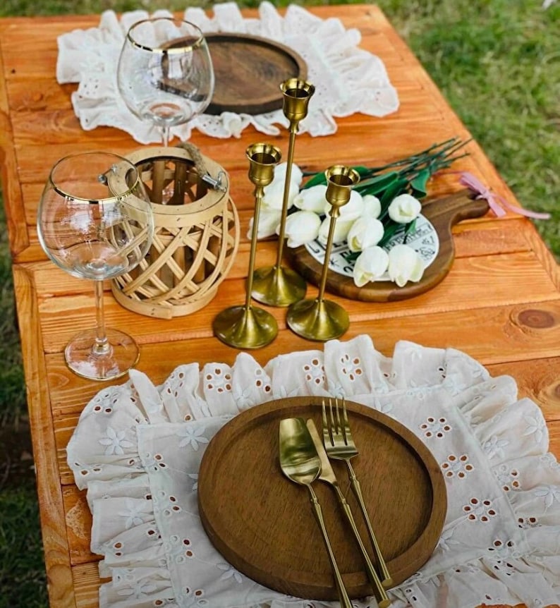 Big Size Thanksgiving Table, Luxurious Boho Table, Foldable and Portable Picnic Table, Thanksgiving Table Folding, Wooden Camp Table image 8