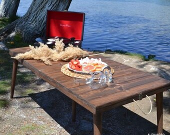 Mesa de picnic multicolor, Mesa de picnic de gran tamaño, Mesa plegable, Mesa Boho, Mesa portátil, Mesa de Acción de Gracias, Mesa de patio, Mesa de campamento