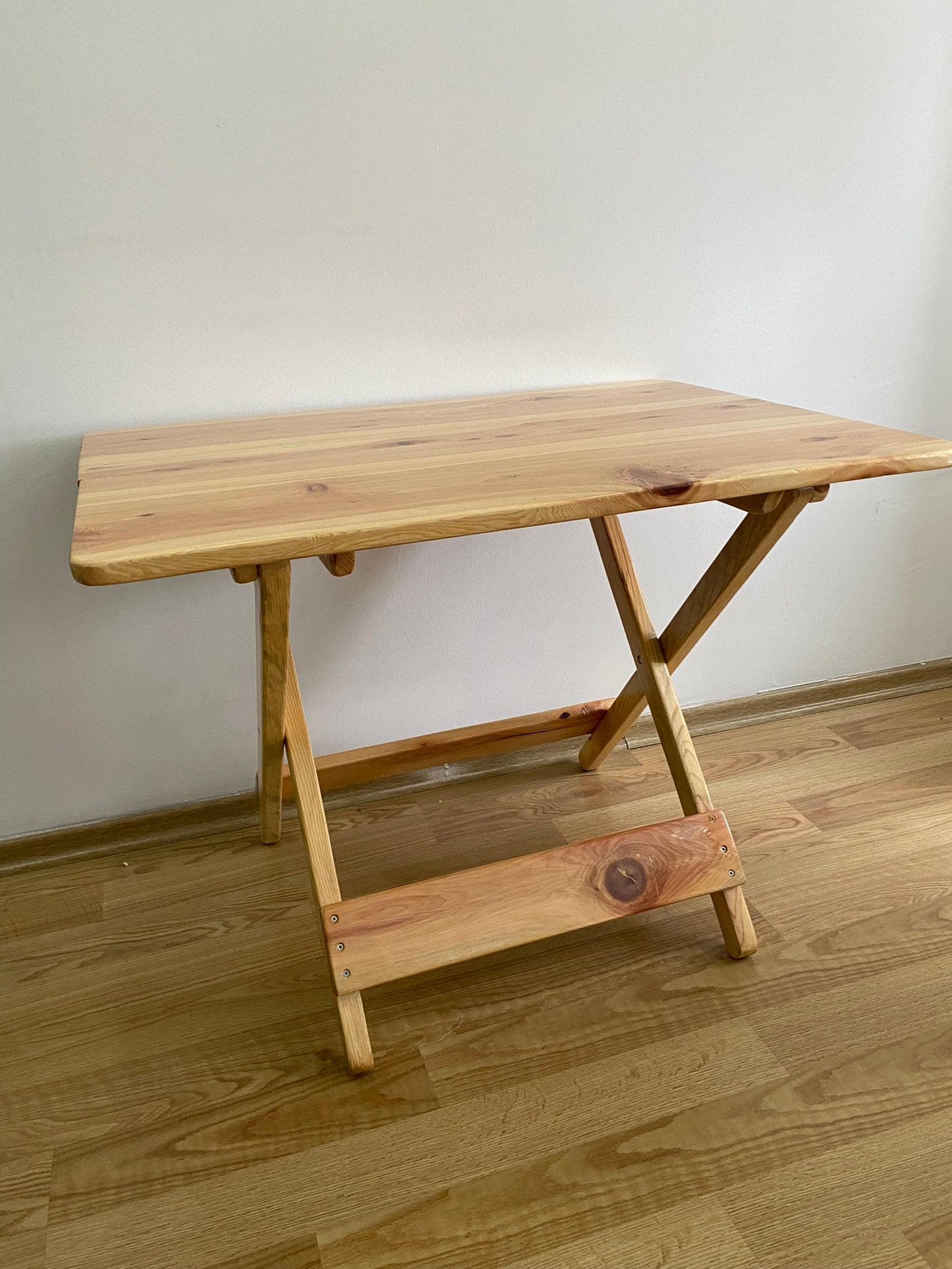 Multifunctional and Portable Wooden Table, Foldable Table for Picnic ...