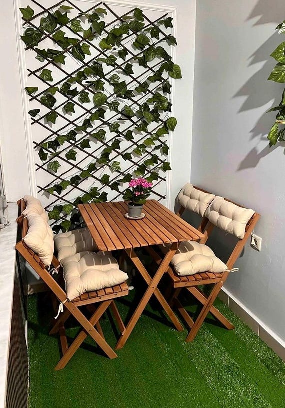 Patio Table,Patio Table and Chairs, Garden Table, Garden Table and Chairs, Foldable Garden Table, Veranda Table, Handcrafted Table