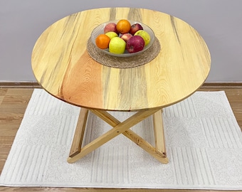 Mesa plegable redonda, mesa plegable de madera, mesa plegable, mesa abatible, mesa de picnic, mesa de cocina, mesa de centro de madera, mesa de balcón