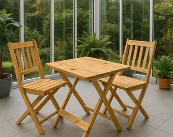 Wooden garden and patio table ,Portable and Foldable wood table ,  Picnic Table, Beach Table, Boho Table, Patio Table