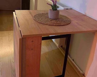 Klappbarer Esstisch, Klapptisch, Klapptisch, Drop Leaf Table, ausziehbarer Esstisch, Murphy-Tisch, Drop Leaf Table