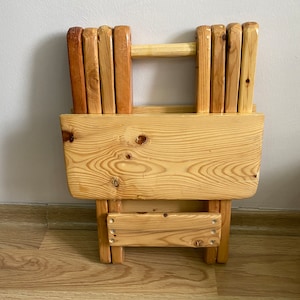 Small Coffee Table / Wooden Picnic Table / Portable Table/ Folding Picnic Table / Camping Outdoor Garden / Side Table Wood /