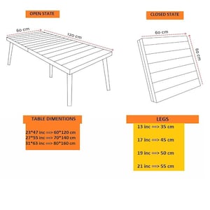 3163 inc Boho picknicktafel, campingtafel, picknicktafel, draagbare tafel, Boho tafel, terrastafel, klaptafel, opvouwbare tafel afbeelding 10