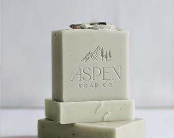 Artisan Soap Mockup, Stacked Soap Bar PSD, Embossed Logo Mockup, Customisable Soap Branding, High-Quality Soap Mockup for Designers