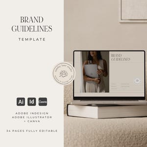 Brand Guidelines Template (INDESIGN + ILLUSTRATOR + CANVA)