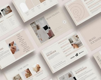 Branding Template Bundle For Designers, Concept logo Presentation, Brand Strategy, Guidelines, board, Service pricing guide, Canva Indesign