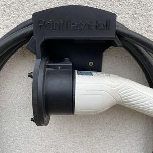Improved 90 degree Ohme EV Charger Cable Organiser (OPTIONAL NEW Type 2 Holster) - Right Hand