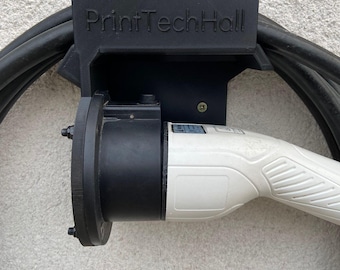 Improved 90 degree Ohme EV Charger Cable Organiser (OPTIONAL NEW Type 2 Holster) - Right Hand