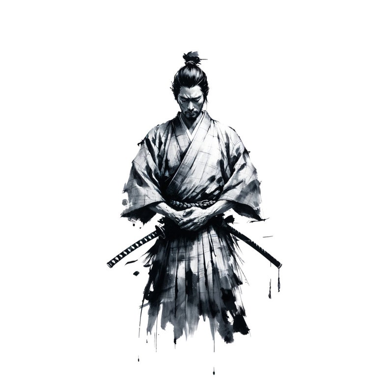 Samurai Warrior Ink Art - Etsy