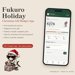 Christmas Gift Tracker App, Holiday Gift Budget Planner, Gift List Organizer, Christmas Budget, Works Offline, No Subscription