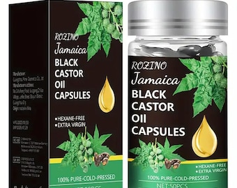 Capsules d'huile de ricin noire, contenant de l'huile d'arginine, capsules d'essence capillaire naturelle Pro Vit B5, vitamines A, C, E, adaptées à tous les types de cheveux