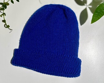 Gorro ligero tejido a mano para todas las estaciones - 100 % lana merino