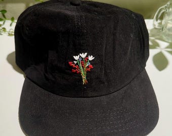 Gorras de béisbol bordadas a mano: gorra estilo papá única y diseñada por artistas