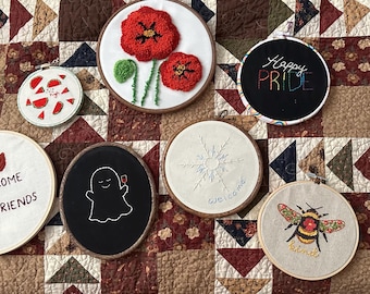 Letrero de bienvenida - Letrero para puerta, Letrero bordado a mano