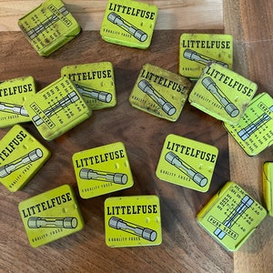 Vintage lot of 15 LittleFuse Tins