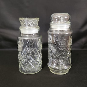 Vintage Planters Peanuts Clear Glass Jar Canister Choice Of 1982 Or 1983