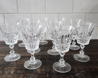 Vintage Cristal D'Arques-Durand Tuilleries Villandry Wine Glasses Or Cordial Glasses