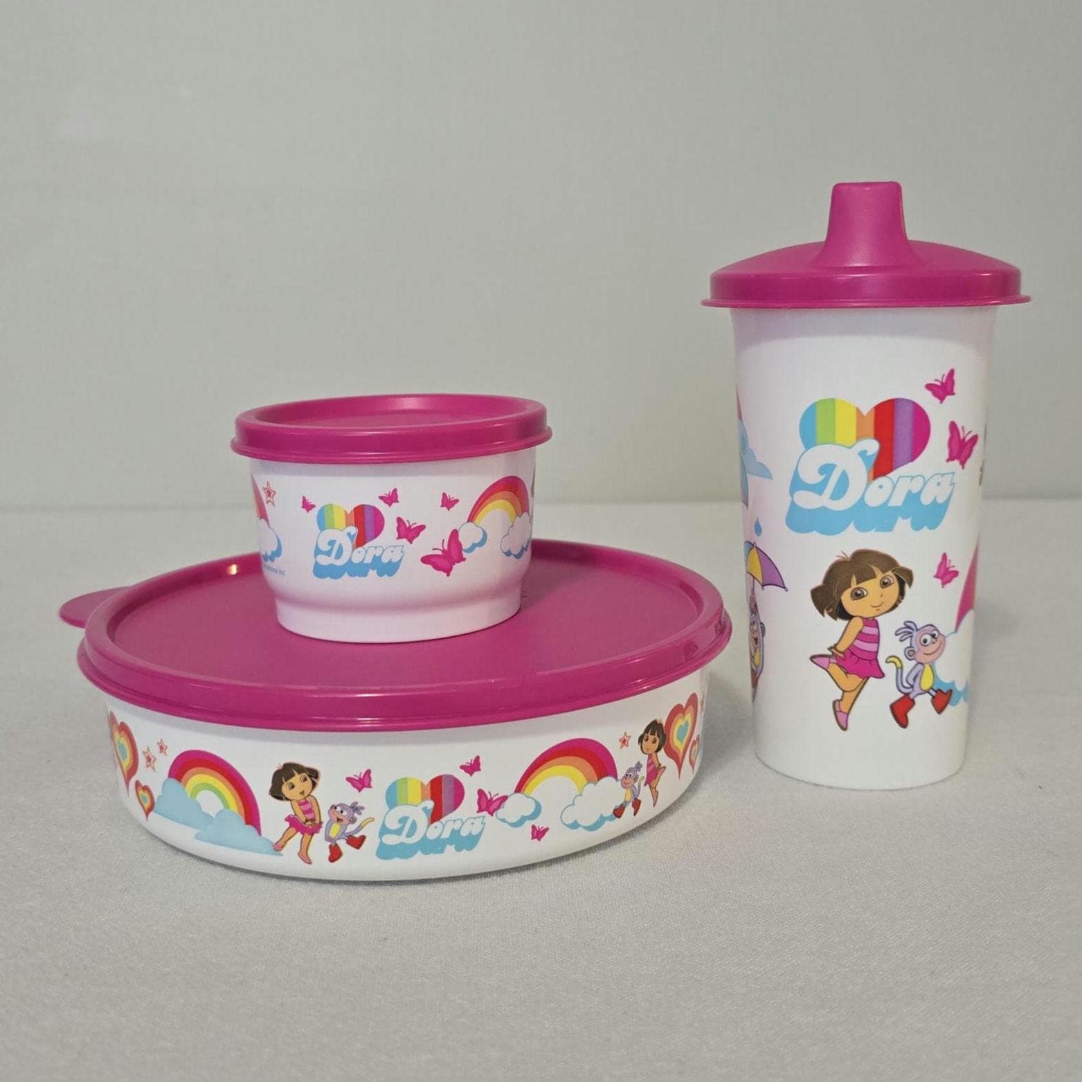 Tupperware Dora the Explorer Lunch Set-500ml Bowl, Snack Cup, and